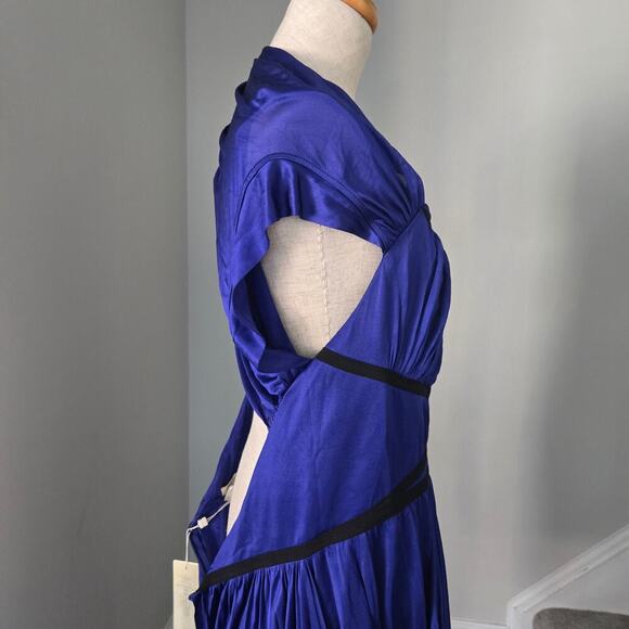 NWT Vintage BCBCGMaxAzria Runway Cocktail Draped Open Back Dress size L - Picture 7 of 10